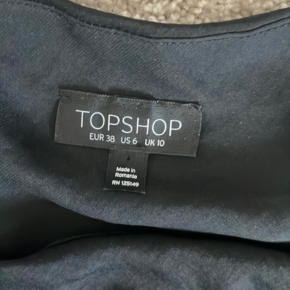 Topshop black Cowl Neck dress